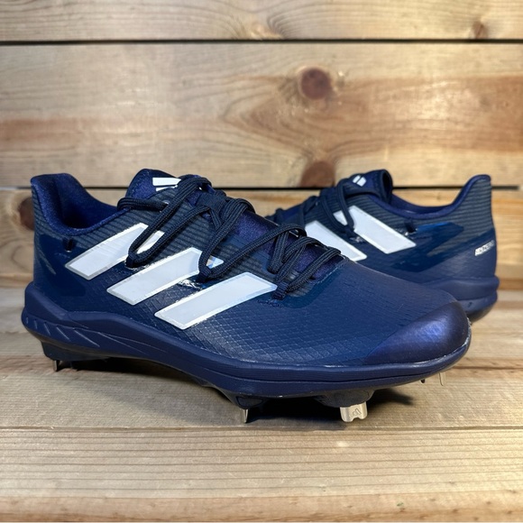 NEW Adidas Adizero Afterburner 8 “Team Navy” Blue Metal Baseball Cleats (H00978) - Picture 10 of 10
